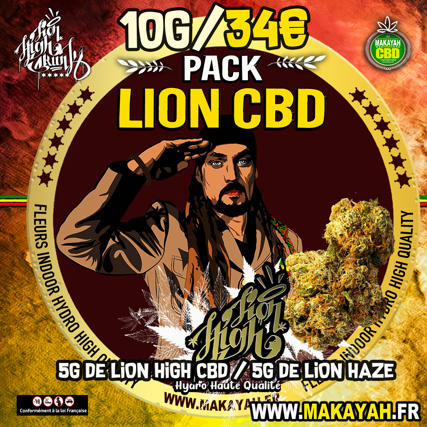Pack LION CBD 10g/34€