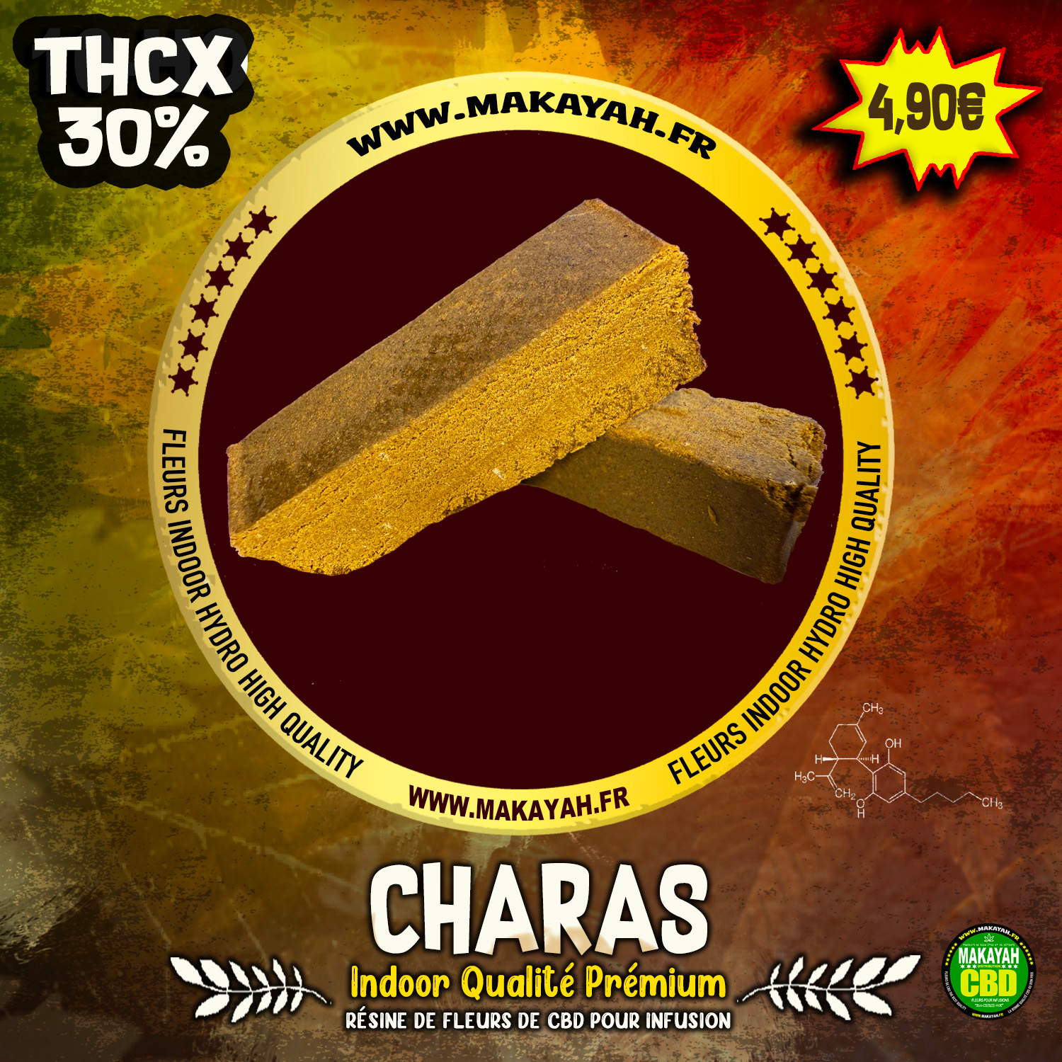 Charas Qualité Premium 30%THC-X 4,90€/g