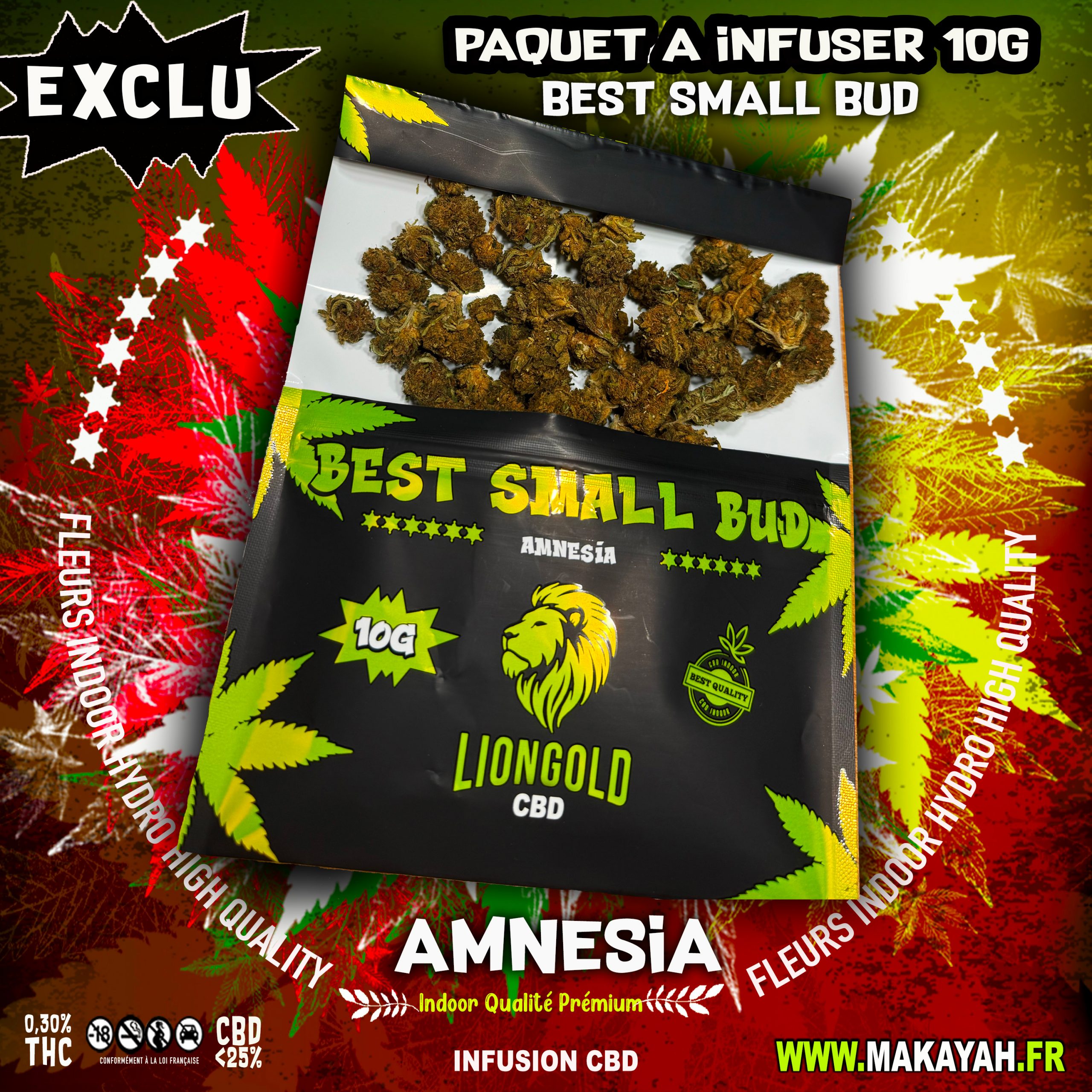 Amnesia Paquet 10g Best Small Bud LION GOLD