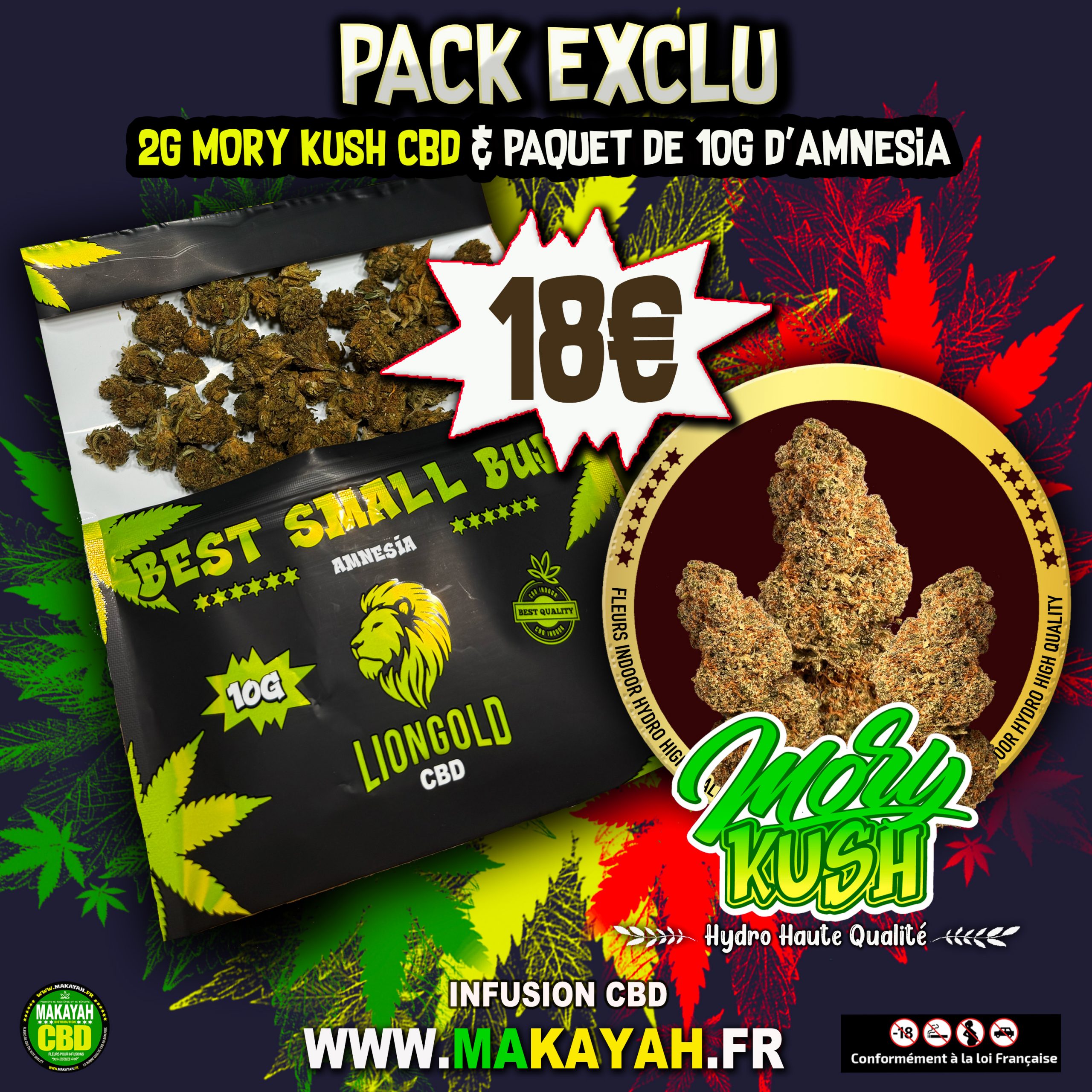 Mory Kush CBD & Mango Small bud Pack Exclu 18€