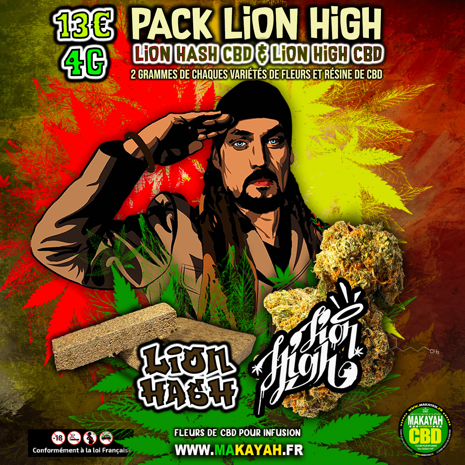 PACK LION HIGH 13€/4g