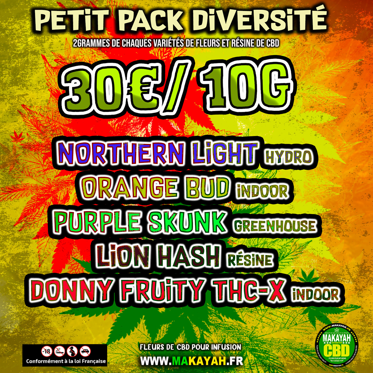 PETIT PACK DIVERSITÉ 30€/10g