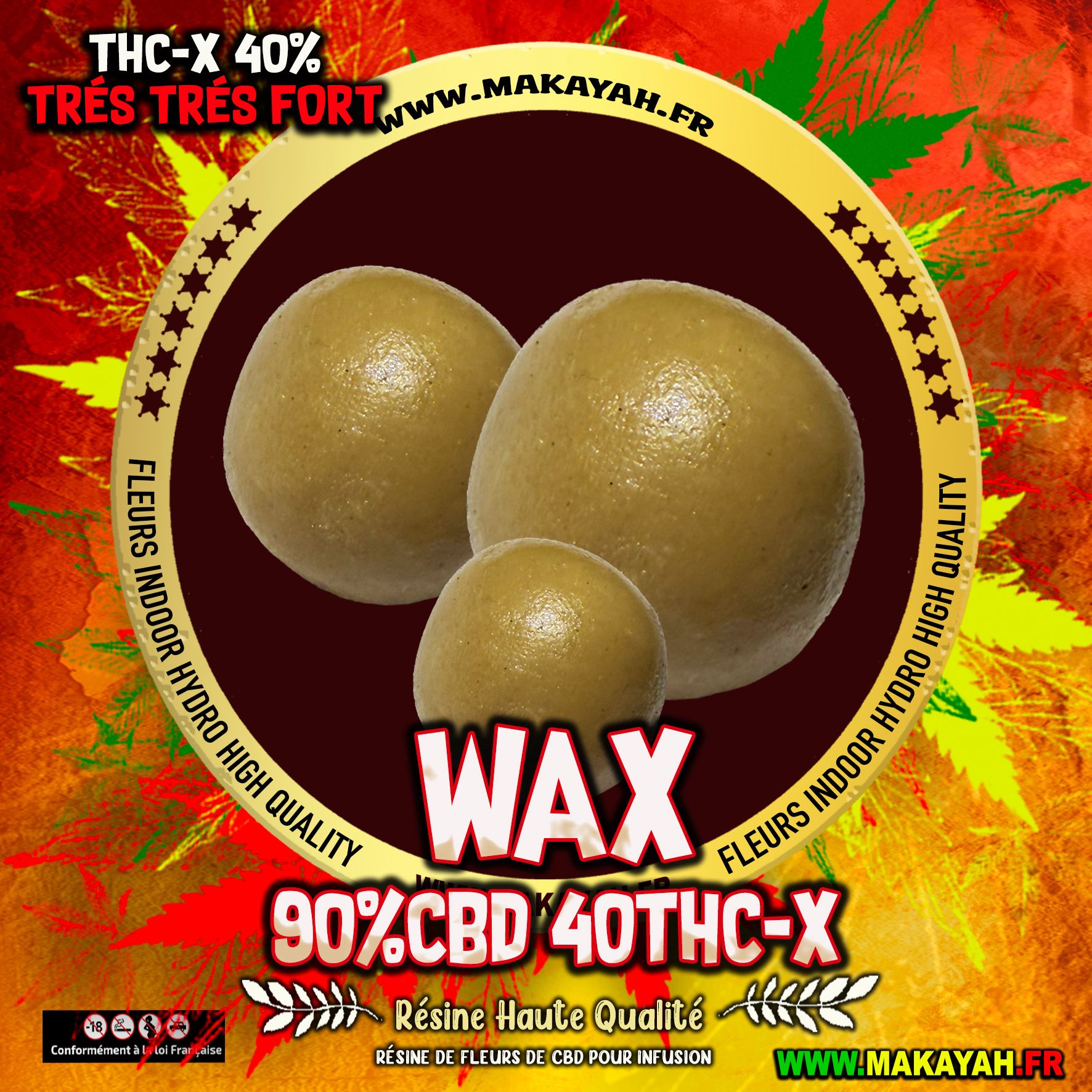 WAX 90% CBD & 40% THC-X à partir de 9,90€/g