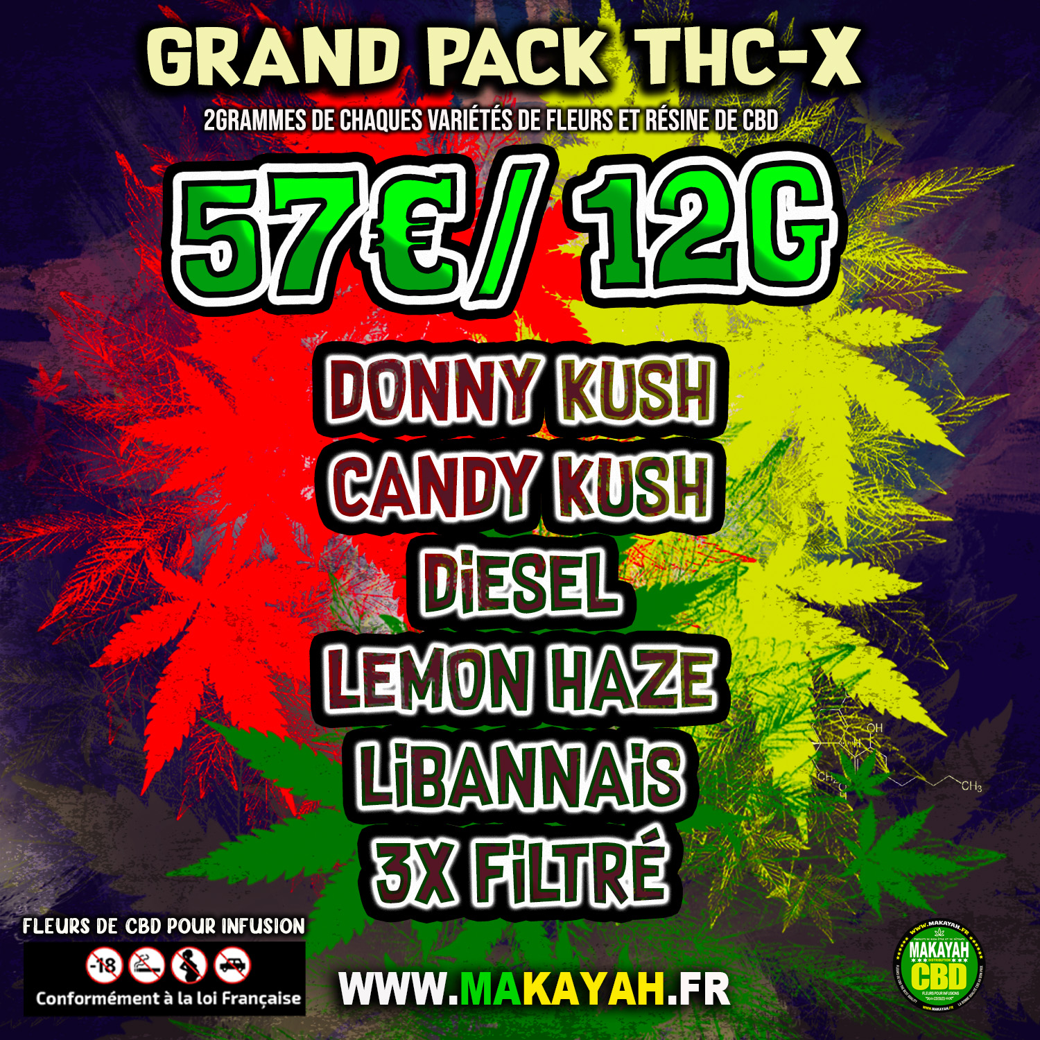 GRAND PACK THC-X 57€/12g