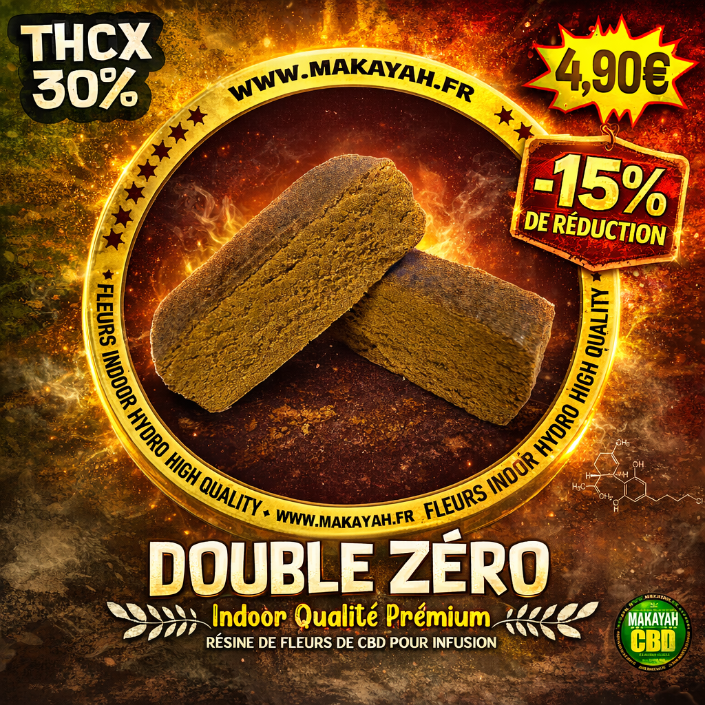 Double Zéro Qualité Premium 30%THC-X 4,90€/g au lieu de 7€/g