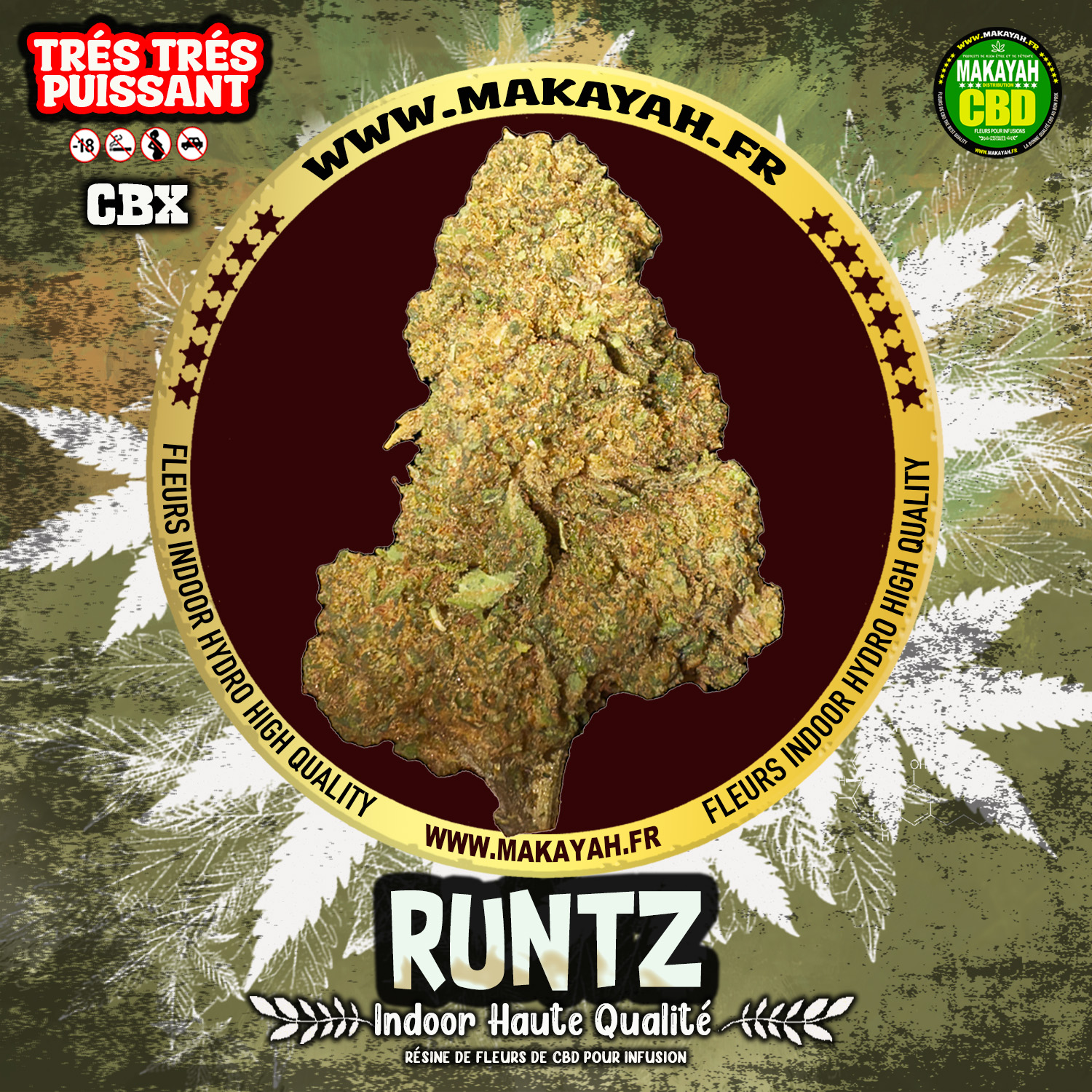 RUNTZ CBX Indoor Haute Qualité ***** 7,50€/g au lieu de 9,00€/g